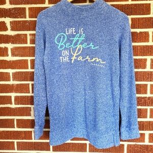 Comfy Terry farm girl sweatshirt loungewear top